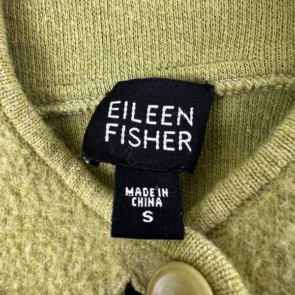 Eileen Fisher Lambswool Cotton Cardigan Sweater Knit Light Coat Jacket Oversized - Picture 6 of 10
